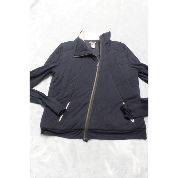 Jigsaw Womens Size Large Navy Blue Full Zip Athletic Jacket Open - Picture 2 of 7